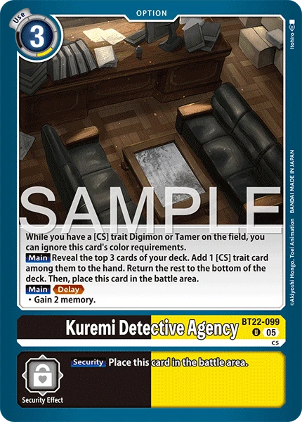 Digimon Card Game Sammelkarte BT22-099 Kuremi Detective Agency