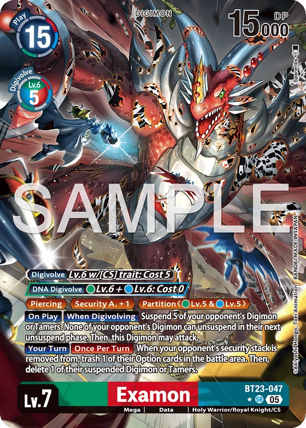 Digimon Card Game Sammelkarte BT23-047 Examon alternatives Artwork 1
