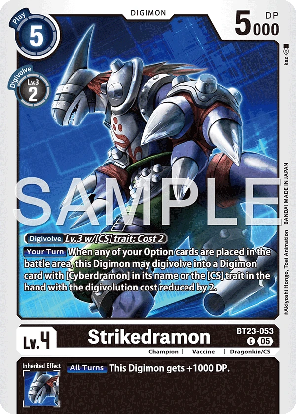 Digimon Card Game Sammelkarte BT23-053 Strikedramon