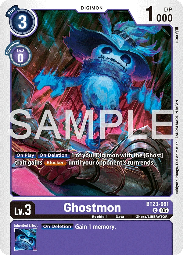 Digimon Card Game Sammelkarte BT23-061 Ghostmon