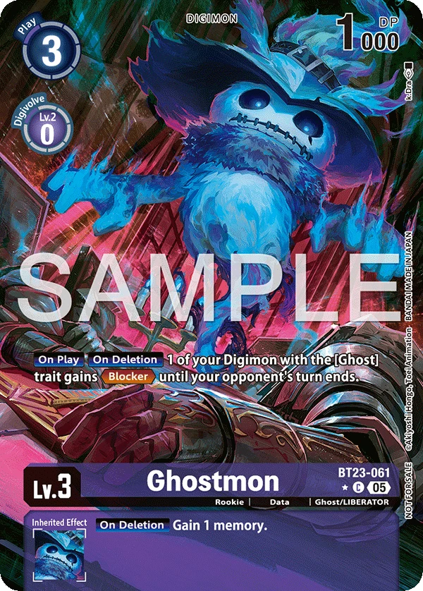 Digimon Card Game Sammelkarte BT23-061 Ghostmon alternatives Artwork 1