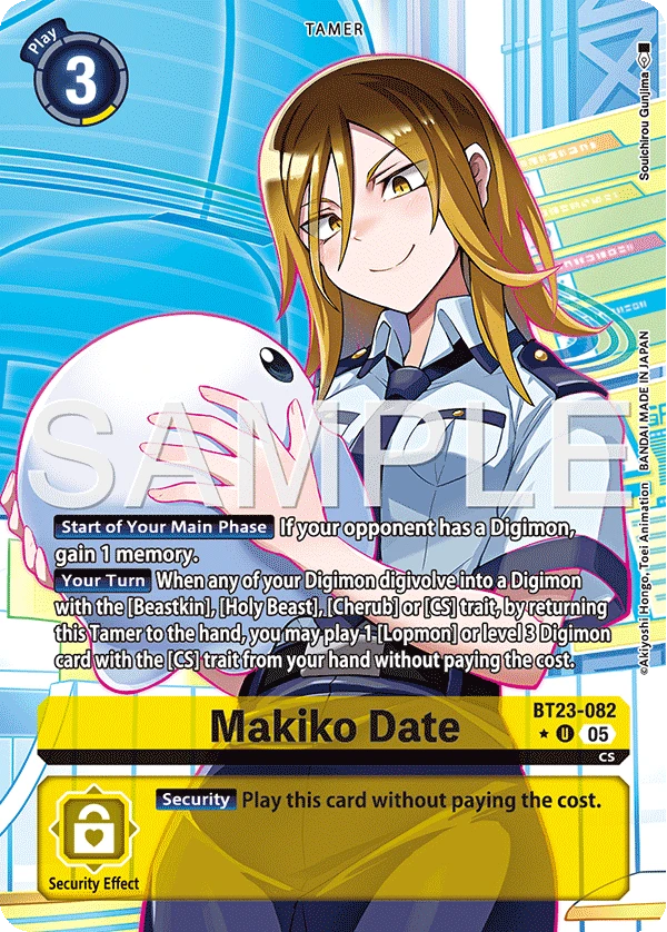Digimon Card Game Sammelkarte BT23-082 Makiko Date alternatives Artwork 1