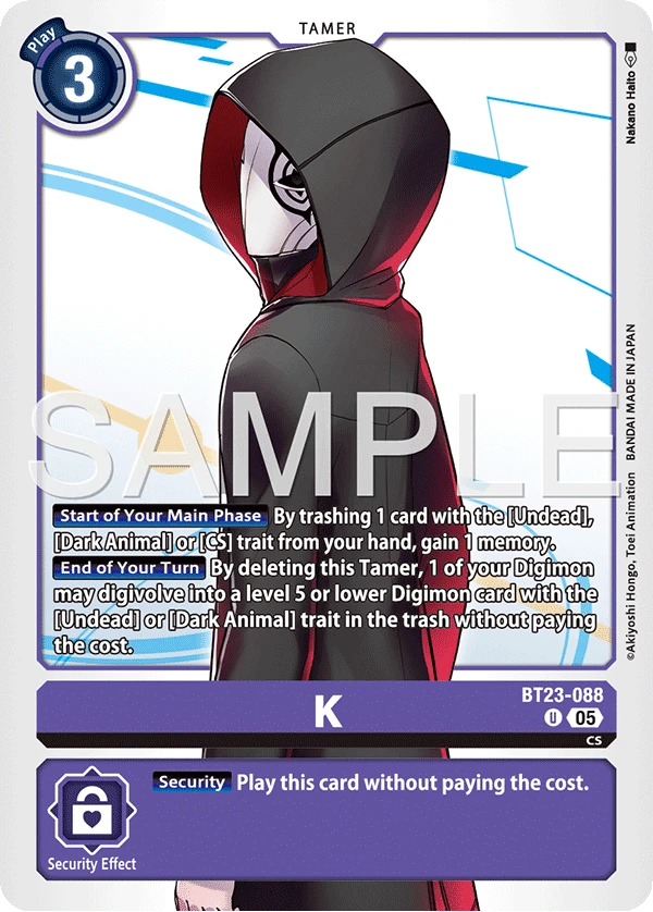 Digimon Card Game Sammelkarte BT23-088 K