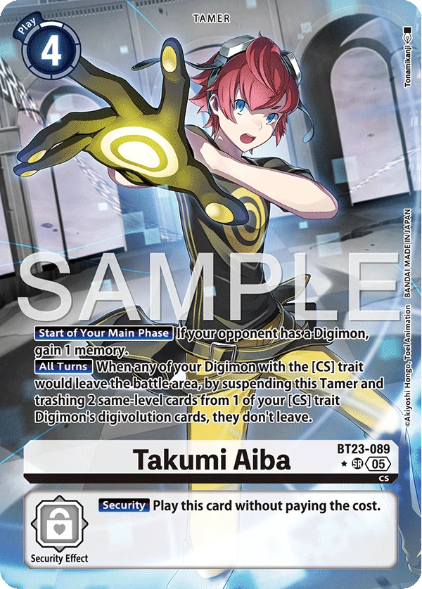 Digimon Card Game Sammelkarte BT23-089 Takumi Aiba alternatives Artwork 1