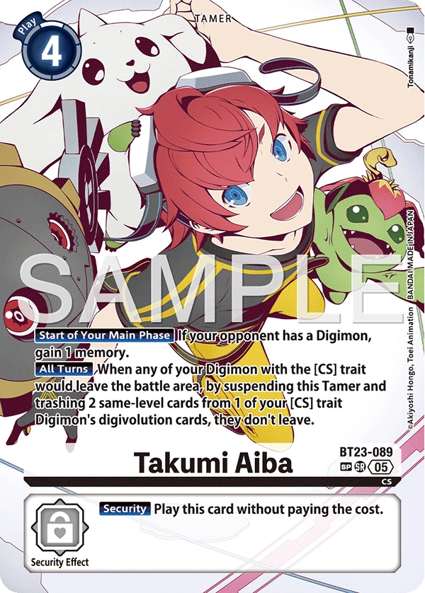 Digimon Card Game Sammelkarte BT23-089 Takumi Aiba alternatives Artwork 2