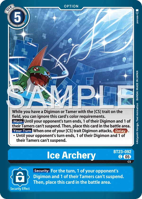 Digimon Card Game Sammelkarte BT23-092 Ice Archery