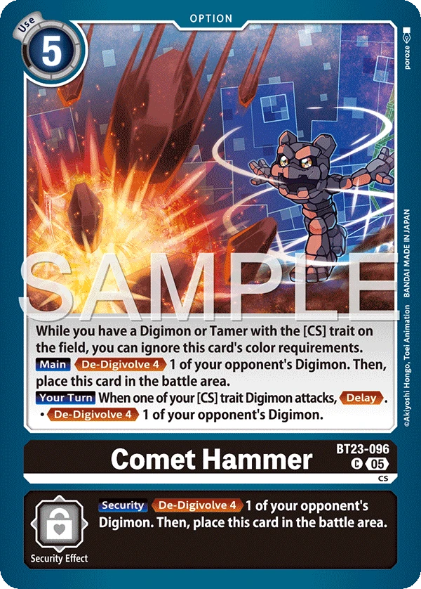 Digimon Card Game Sammelkarte BT23-096 Comet Hammer