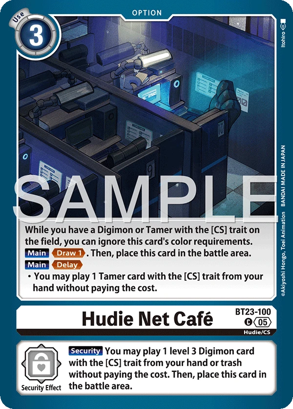 Digimon Card Game Sammelkarte BT23-100 Hudie Net Café