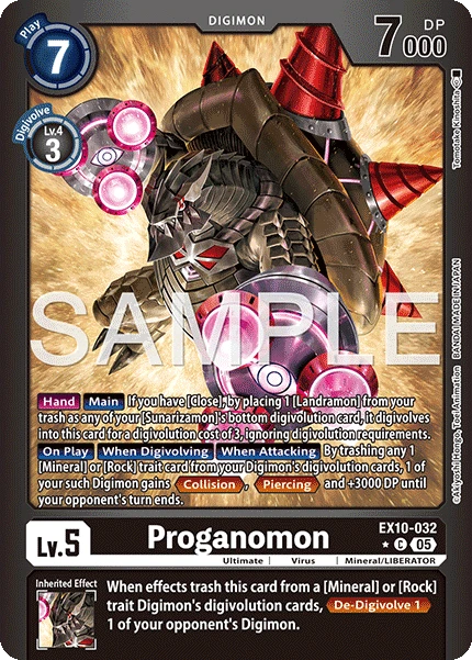Digimon Card Game Sammelkarte EX10-032 Proganomon alternatives Artwork 1
