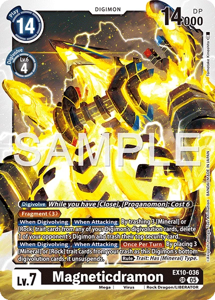 Digimon Card Game Sammelkarte EX10-036 Magneticdramon
