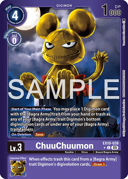 Digimon Card Game Sammelkarte EX10-039 ChuuChuumon alternatives Artwork 1