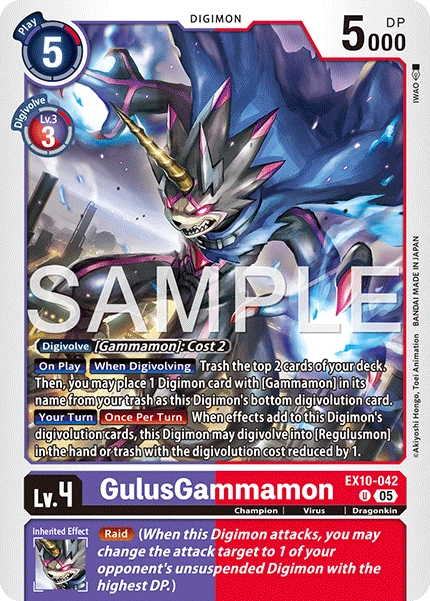 Digimon Card Game Sammelkarte EX10-042 GulusGammamon