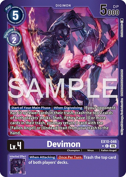 Digimon Card Game Sammelkarte EX10-046 Devimon alternatives Artwork 1