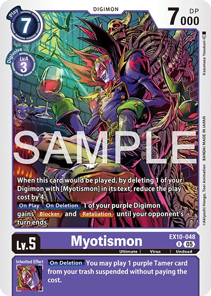 Digimon Card Game Sammelkarte EX10-048 Myotismon