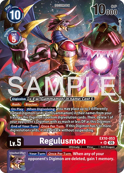 Digimon Card Game Sammelkarte EX10-053 Regulusmon alternatives Artwork 1