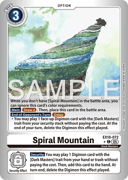Digimon Card Game Sammelkarte EX10-072 Spiral Mountain alternatives Artwork 1