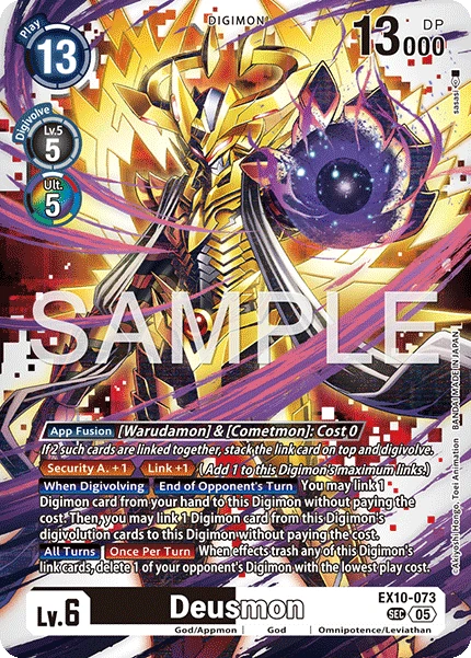 Digimon Card Game Sammelkarte EX10-073 Deusmon