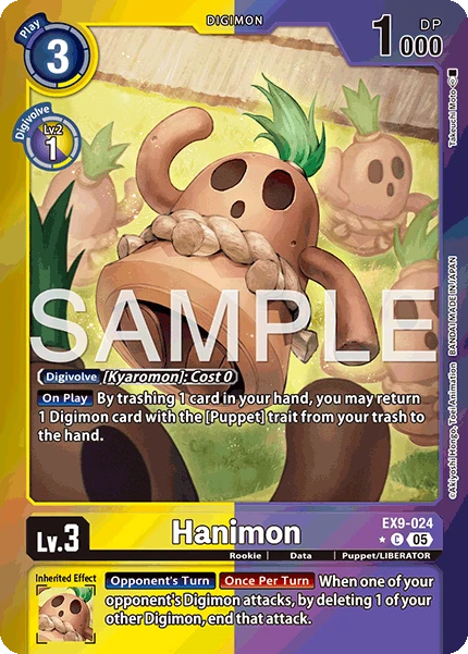 Digimon Card Game Sammelkarte EX9-024 Hanimon alternatives Artwork 1