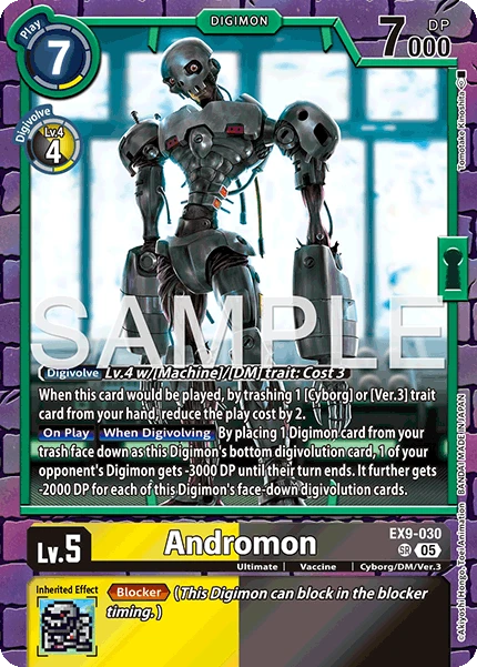 Digimon Card Game Sammelkarte EX9-030 Andromon