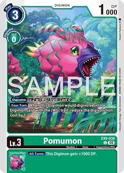 Digimon Card Game Sammelkarte EX9-036 Pomumon