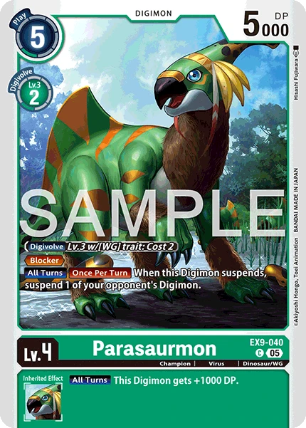Digimon Card Game Sammelkarte EX9-040 Parasaurmon