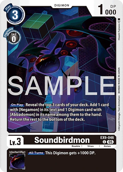 Digimon Card Game Sammelkarte EX9-046 Soundbirdmon