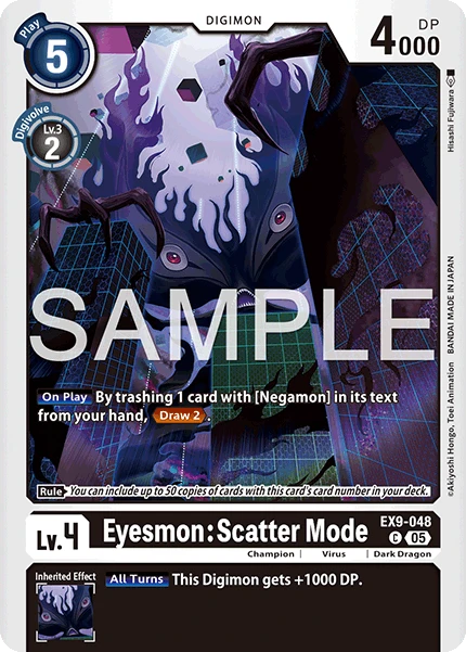 Digimon Card Game Sammelkarte EX9-048 Eyesmon: Scatter Mode