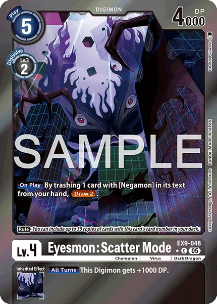 Digimon Card Game Sammelkarte EX9-048 Eyesmon: Scatter Mode alternatives Artwork 1