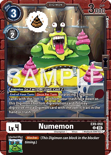 Digimon Card Game Sammelkarte EX9-050 Numemon