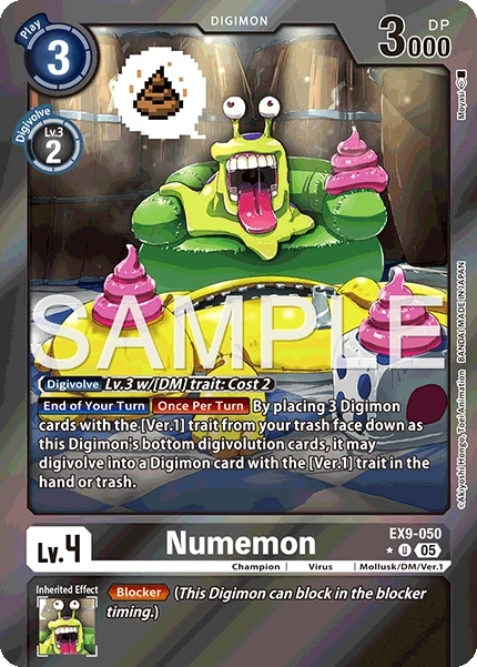 Digimon Card Game Sammelkarte EX9-050 Numemon alternatives Artwork 1