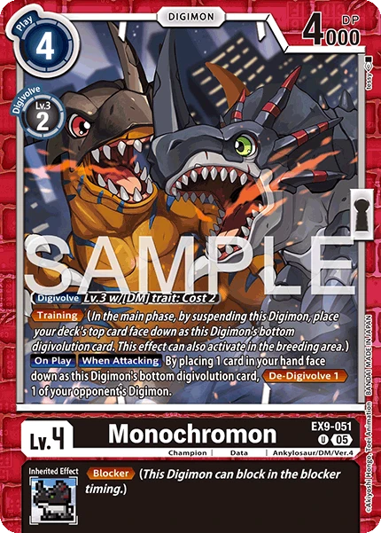 Digimon Card Game Sammelkarte EX9-051 Monochromon