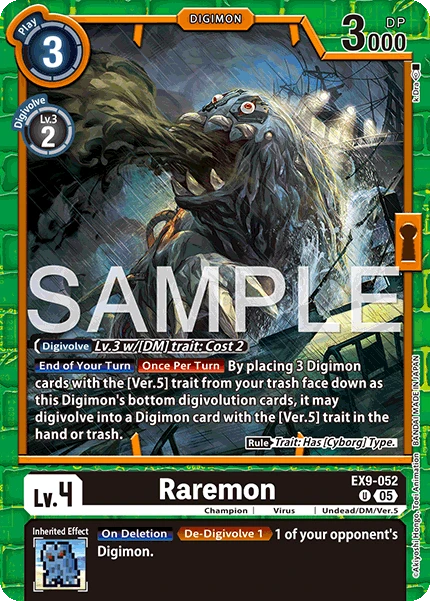 Digimon Card Game Sammelkarte EX9-052 Raremon