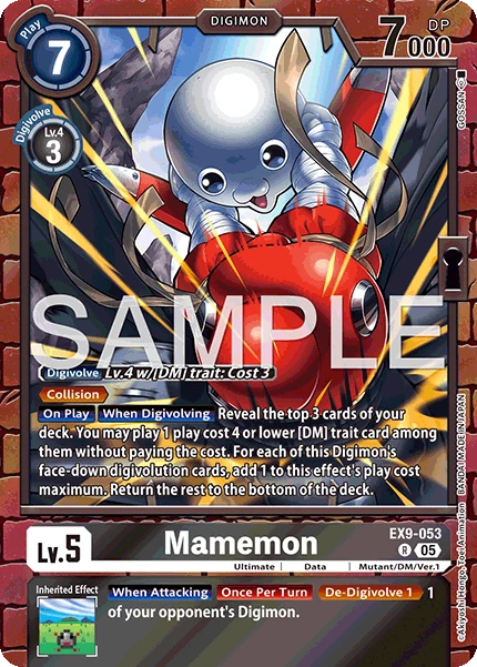 Digimon Card Game Sammelkarte EX9-053 Mamemon
