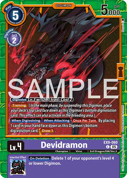 Digimon Card Game Sammelkarte EX9-060 Devidramon
