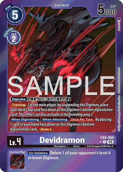 Digimon Card Game Sammelkarte EX9-060 Devidramon alternatives Artwork 1