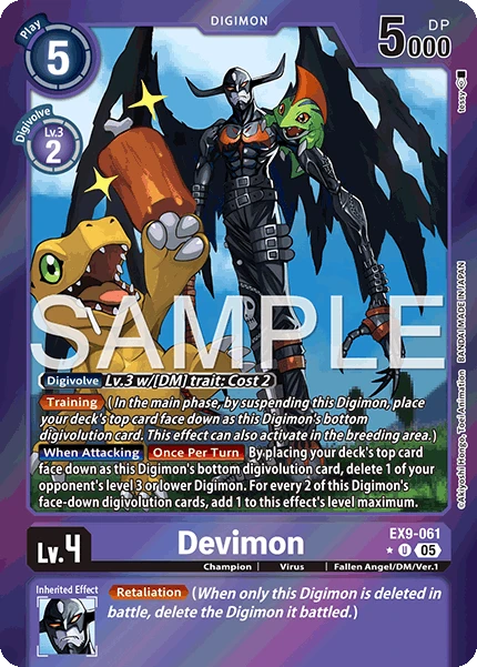 Digimon Card Game Sammelkarte EX9-061 Devimon alternatives Artwork 1