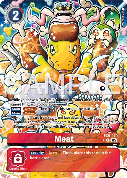 Digimon Card Game Sammelkarte EX9-070 Meat alternatives Artwork 1