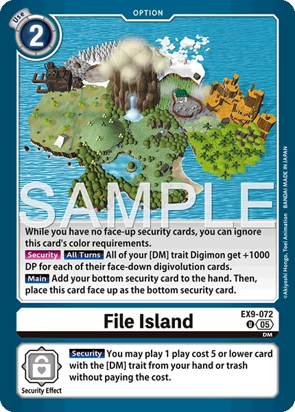 Digimon Card Game Sammelkarte EX9-072 File Island
