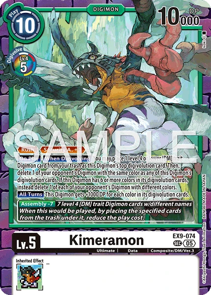 Digimon Card Game Sammelkarte EX9-074 Kimeramon