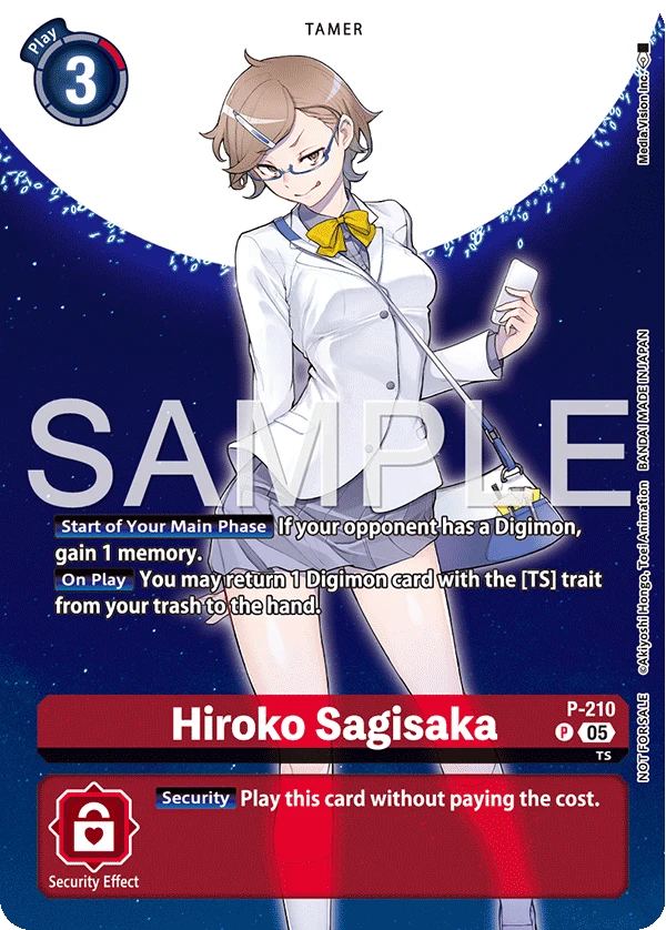 Digimon Card Game Sammelkarte P-210 Hiroko Sagisaka