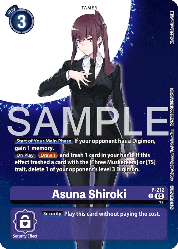 Digimon Card Game Sammelkarte P-212 Asuna Shiroki