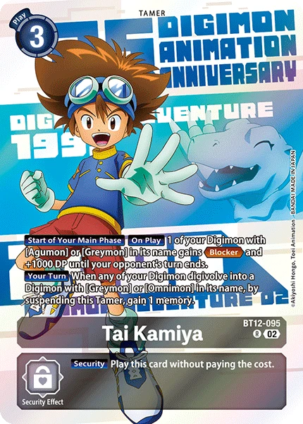 Digimon Card Game Sammelkarte BT12-095 Tai Kamiya alternatives Artwork 2