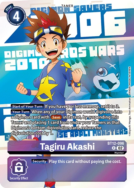 Digimon Card Game Sammelkarte BT12-096 Tagiru Akashi alternatives Artwork 2
