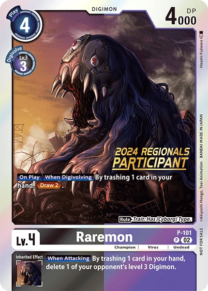 Digimon Card Game Sammelkarte P-101 Raremon alternatives Artwork 1