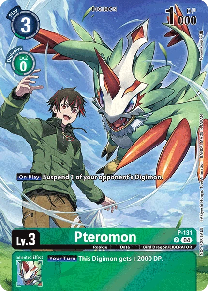 Digimon Card Game Sammelkarte P-131 Pteromon alternatives Artwork 1