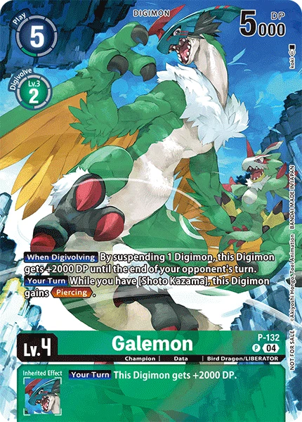 Digimon Card Game Sammelkarte P-132 Galemon alternatives Artwork 3