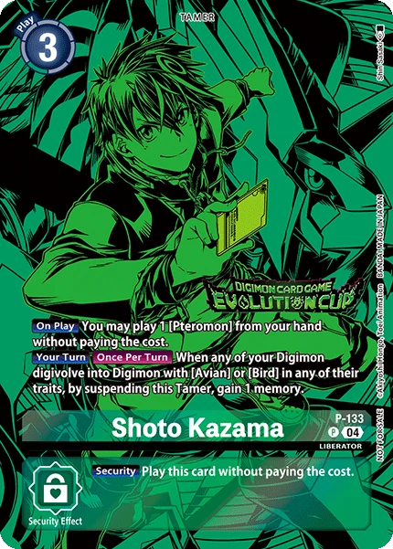 Digimon Card Game Sammelkarte P-133 Shoto Kazama alternatives Artwork 1