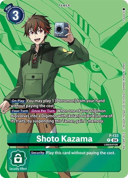 Digimon Card Game Sammelkarte P-133 Shoto Kazama alternatives Artwork 3