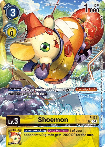 Digimon Card Game Sammelkarte P-134 Shoemon alternatives Artwork 2