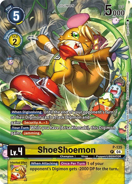 Digimon Card Game Sammelkarte P-135 ShoeShoemon alternatives Artwork 1